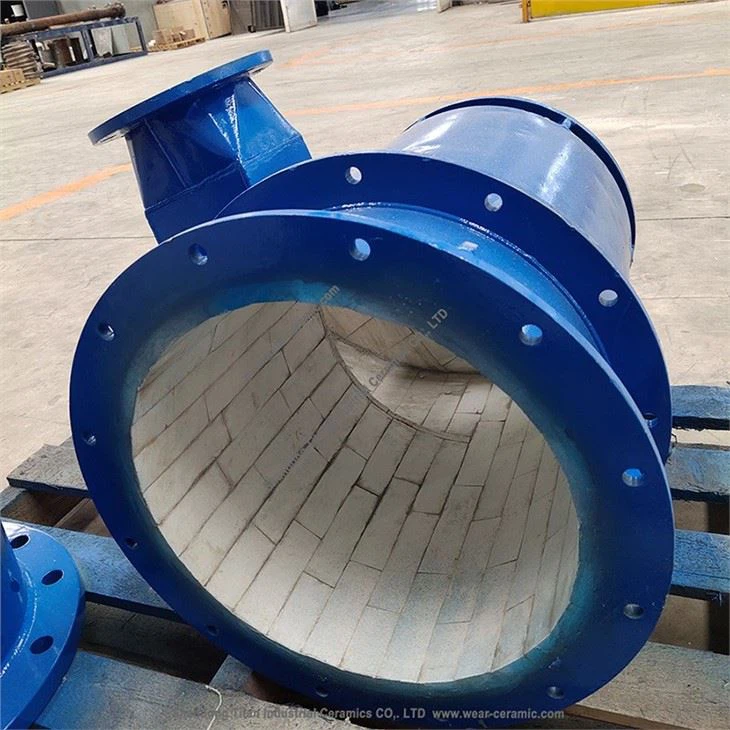 Wear-resistant Ceramic Lined Pipe Fitting
